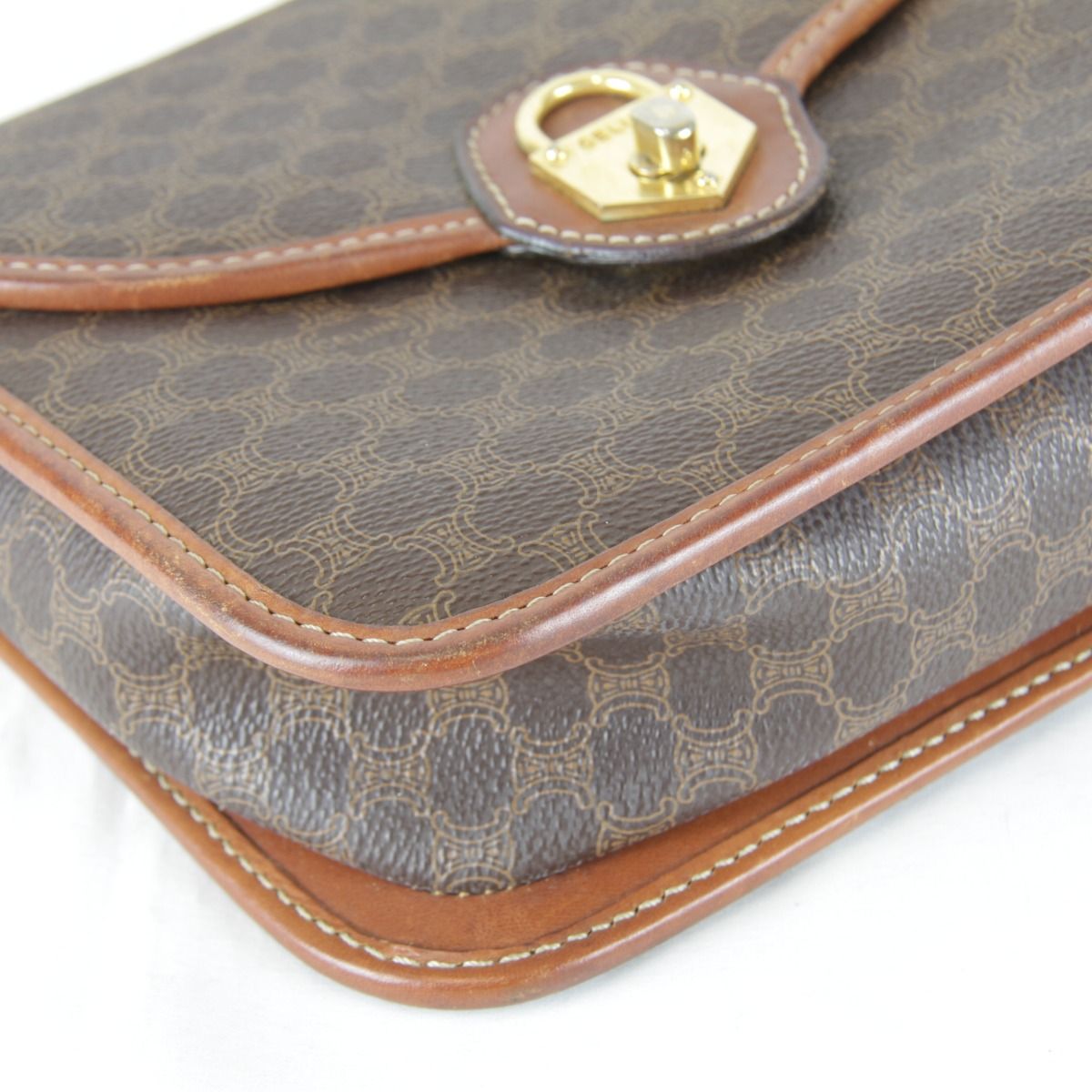 Celine Shoulder Bag Leather Brown — view 6
