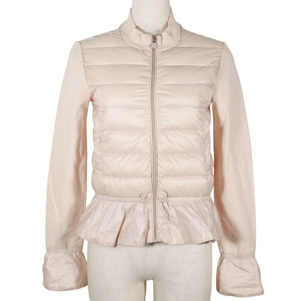 Moncler Mon Cles Maglia Cardigan Down Jacket Cut Replacement Ruffle Nylon