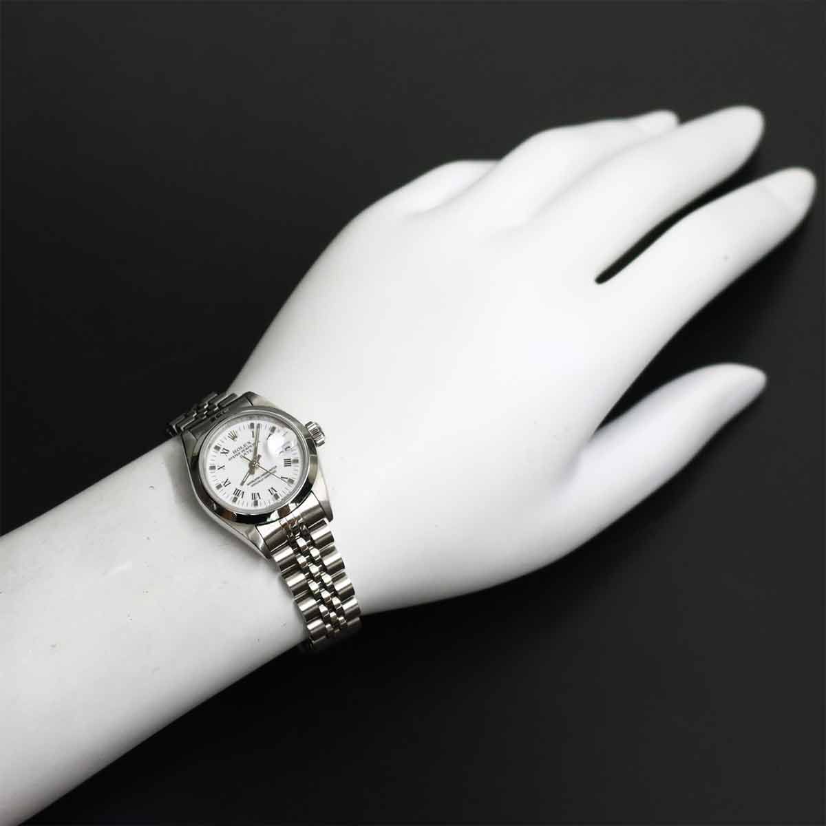 Rolex Oyster Perpetual Date Number Watch White Automatic Winding — view 3