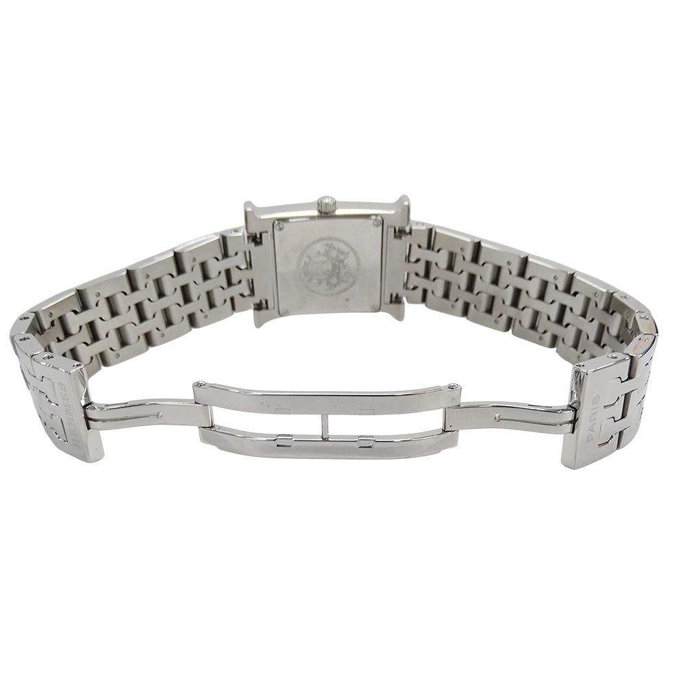 Hermes Watch Quartz Stainless Steel Silver Black Polished — view 4