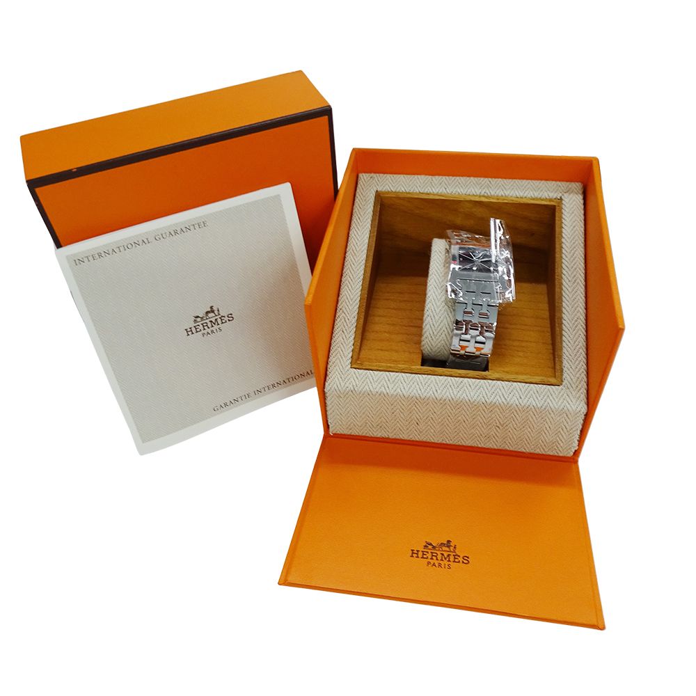 Hermes Watch Quartz Stainless Steel Silver Black Polished — view 8