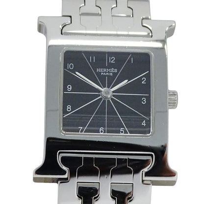 Hermes Watch Quartz Stainless Steel Silver Black Polished — view 2