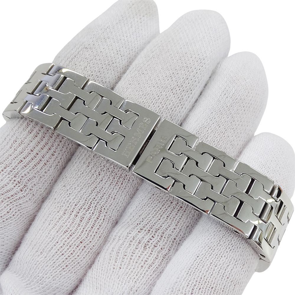 Hermes Watch Quartz Stainless Steel Silver Black Polished — view 6