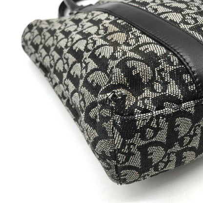 Dior Trotter Canvas Leather Silver Hand Tote Black — view 5