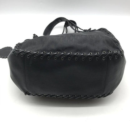 Dior Trotter Canvas Leather Hand Tote Black — view 4