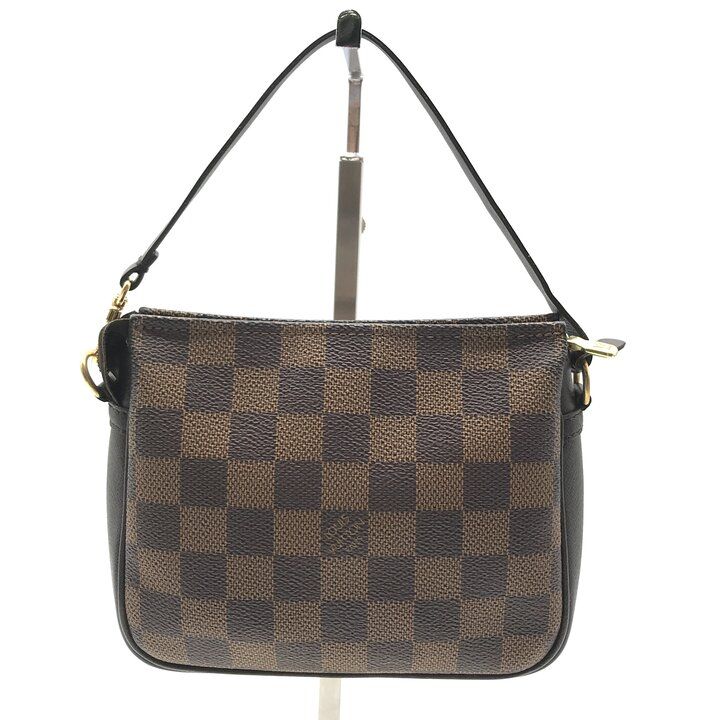 Louis Vuitton Damier Trousse Makeup Pouch Case Shoulder Bag Leather Brown — view 3