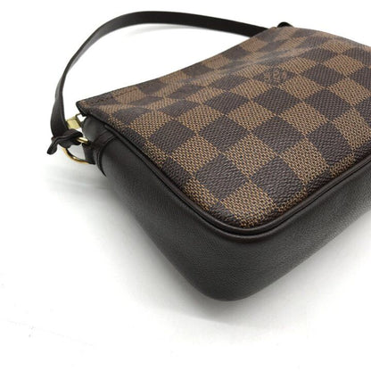 Louis Vuitton Damier Trousse Makeup Pouch Case Shoulder Bag Leather Brown — view 5