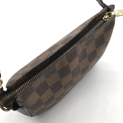 Louis Vuitton Damier Trousse Makeup Pouch Case Shoulder Bag Leather Brown — view 8