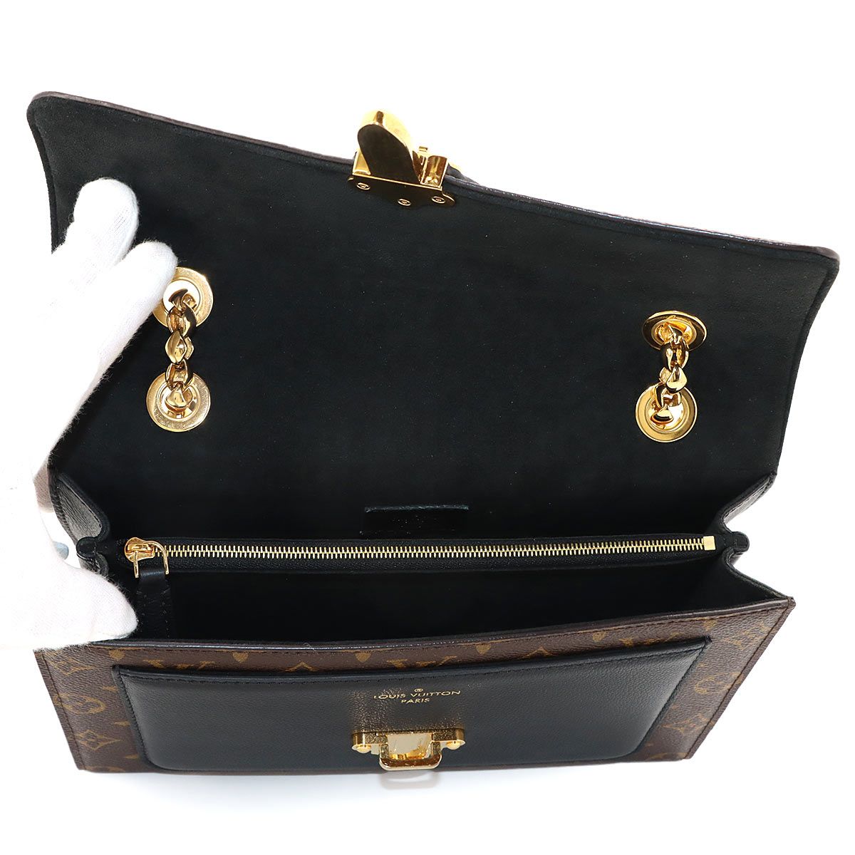 Louis Vuitton Monogram Victoire Shoulder Bag Brown Noir — view 6