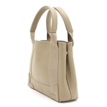 Balenciaga Navy Cabas XS Tote Leather Canvas Beige Silver — view 4