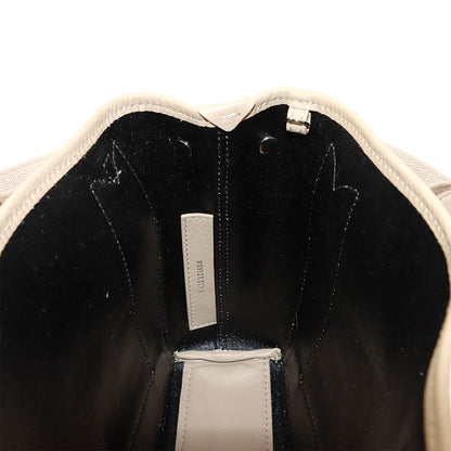 Balenciaga Navy Cabas XS Tote Leather Canvas Beige Silver — view 8