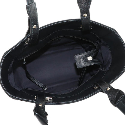 Chanel Paris Biarritz PM Tote Nylon Leather Black Silver — view 7