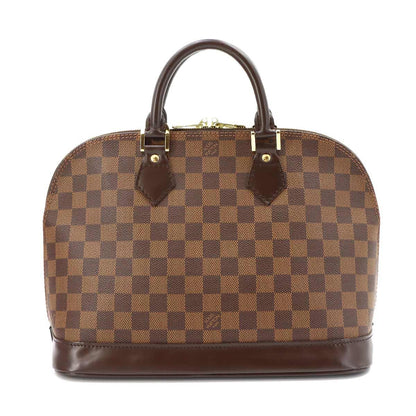 Louis Vuitton Damier Alma PM Hand Bag Ebene Brown Gold — view 2