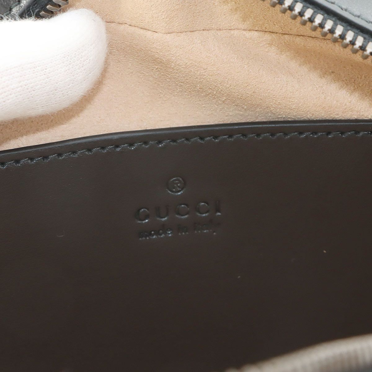 Gucci GG Marmont Chain Shoulder Bag Leather Black — view 7