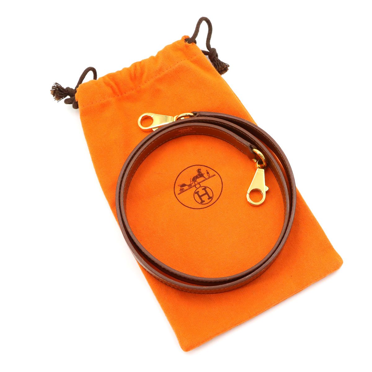 Hermes Kelly Bolide Shoulder Strap Box Calf Brown — view 2