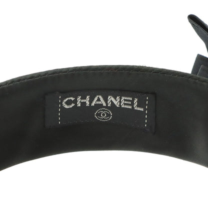 Chanel Ribbon Headband Satin Black Vintage — view 4