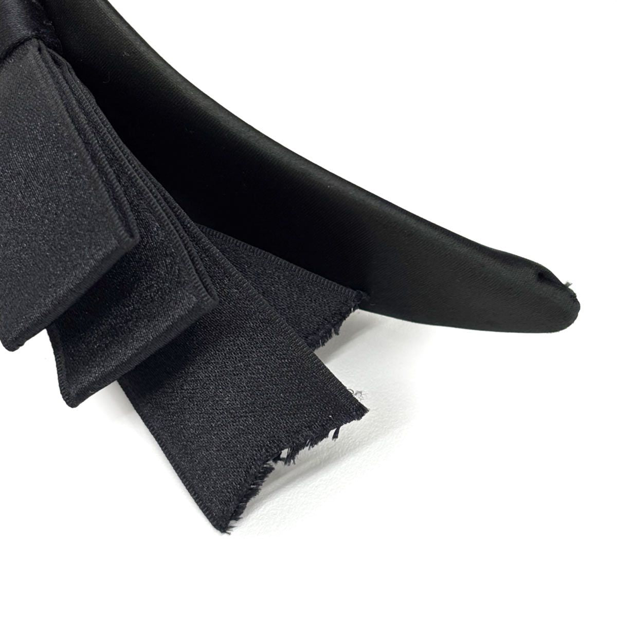 Chanel Ribbon Headband Satin Black Vintage — view 5
