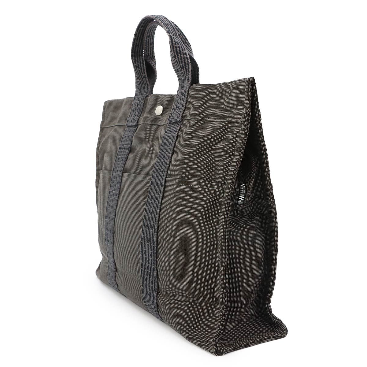 Hermes Her Line MM Tote Canvas Gray Silver Herline MM — view 3