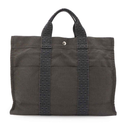 Hermes Her Line MM Tote Canvas Gray Silver Herline MM — view 2