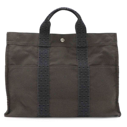 Hermes Her Line MM Tote Canvas Gray Silver Herline MM — view 2