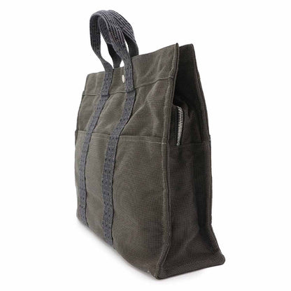 Hermes Her Line MM Tote Canvas Gray Silver Herline MM — view 3