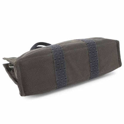 Hermes Her Line MM Tote Canvas Gray Silver Herline MM — view 4