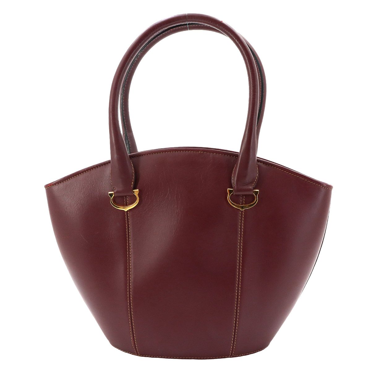 Cartier Must Line Hand Bag Leather Bordeaux Gold — view 2