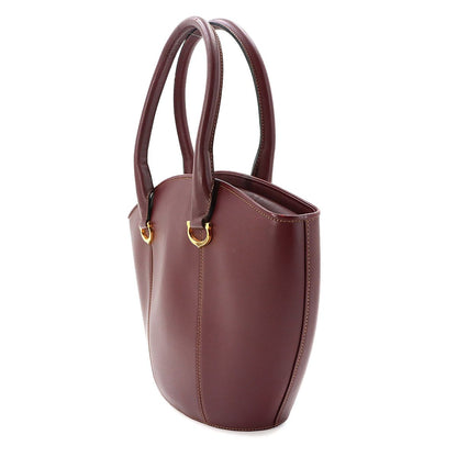 Cartier Must Line Hand Bag Leather Bordeaux Gold — view 3