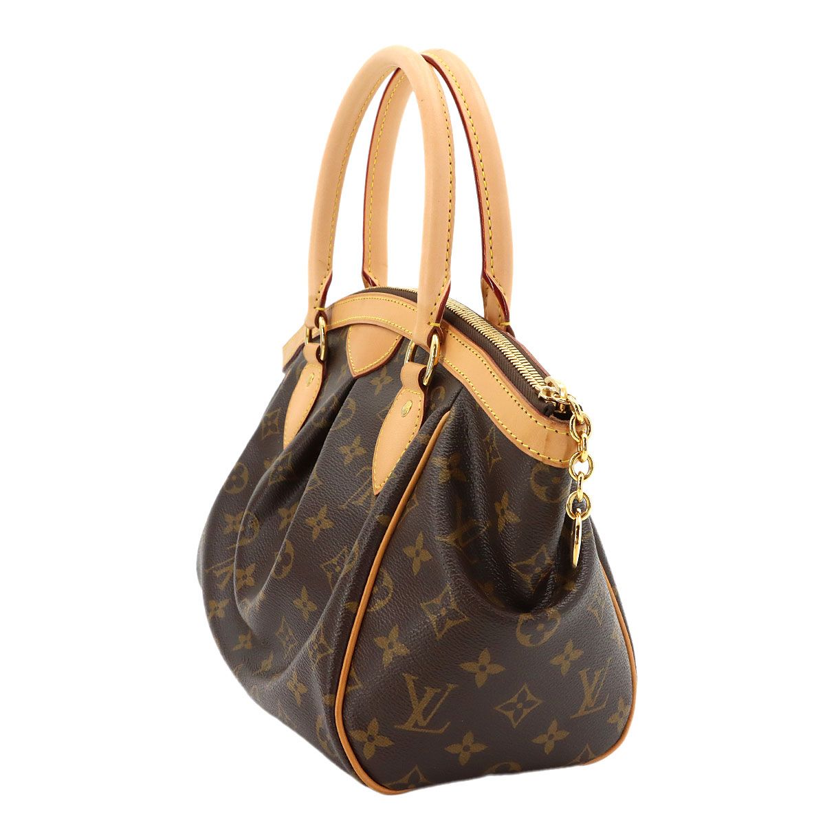 Louis Vuitton Monogram Tivoli PM Hand Bag Brown Gold — view 4