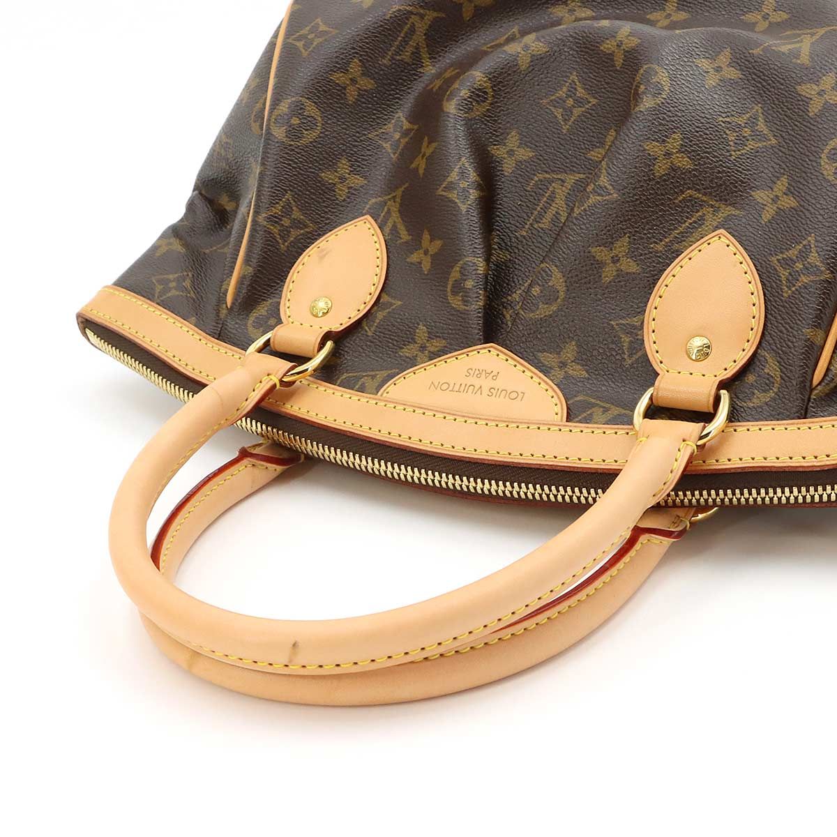 Louis Vuitton Monogram Tivoli PM Hand Bag Brown Gold — view 6