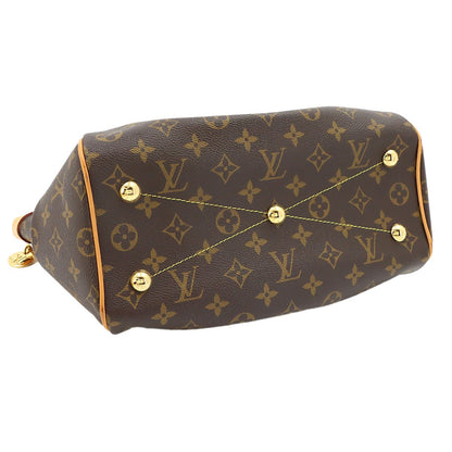 Louis Vuitton Monogram Tivoli PM Hand Bag Brown Gold — view 5