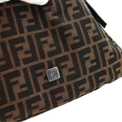 Fendi Zucca Mamma Baguette Shoulder Bag Canvas Leather Brown — view 9