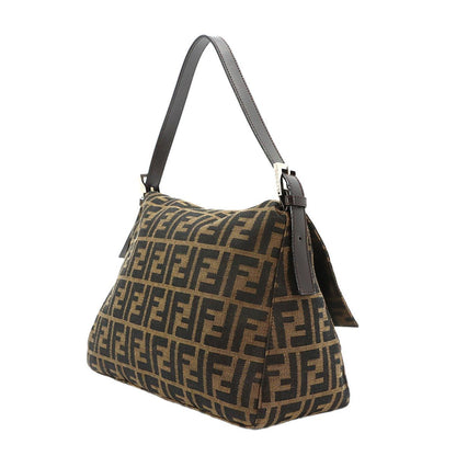 Fendi Zucca Mamma Baguette Shoulder Bag Canvas Leather Brown — view 4