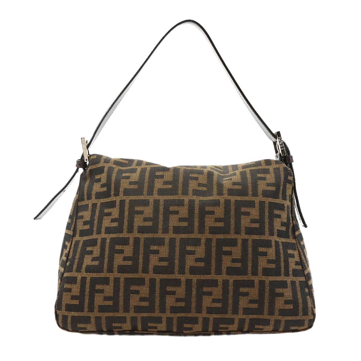 Fendi Zucca Mamma Baguette Shoulder Bag Canvas Leather Brown — view 3