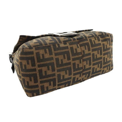 Fendi Zucca Mamma Baguette Shoulder Bag Canvas Leather Brown — view 5