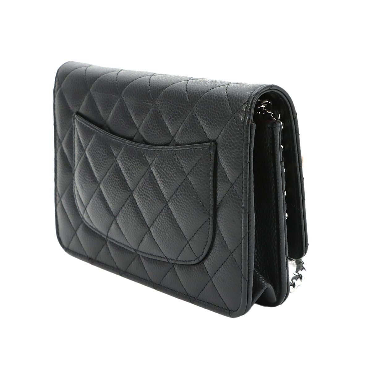 Chanel Quilted Classic Chain Wallet Caviar Leather Black — view 4