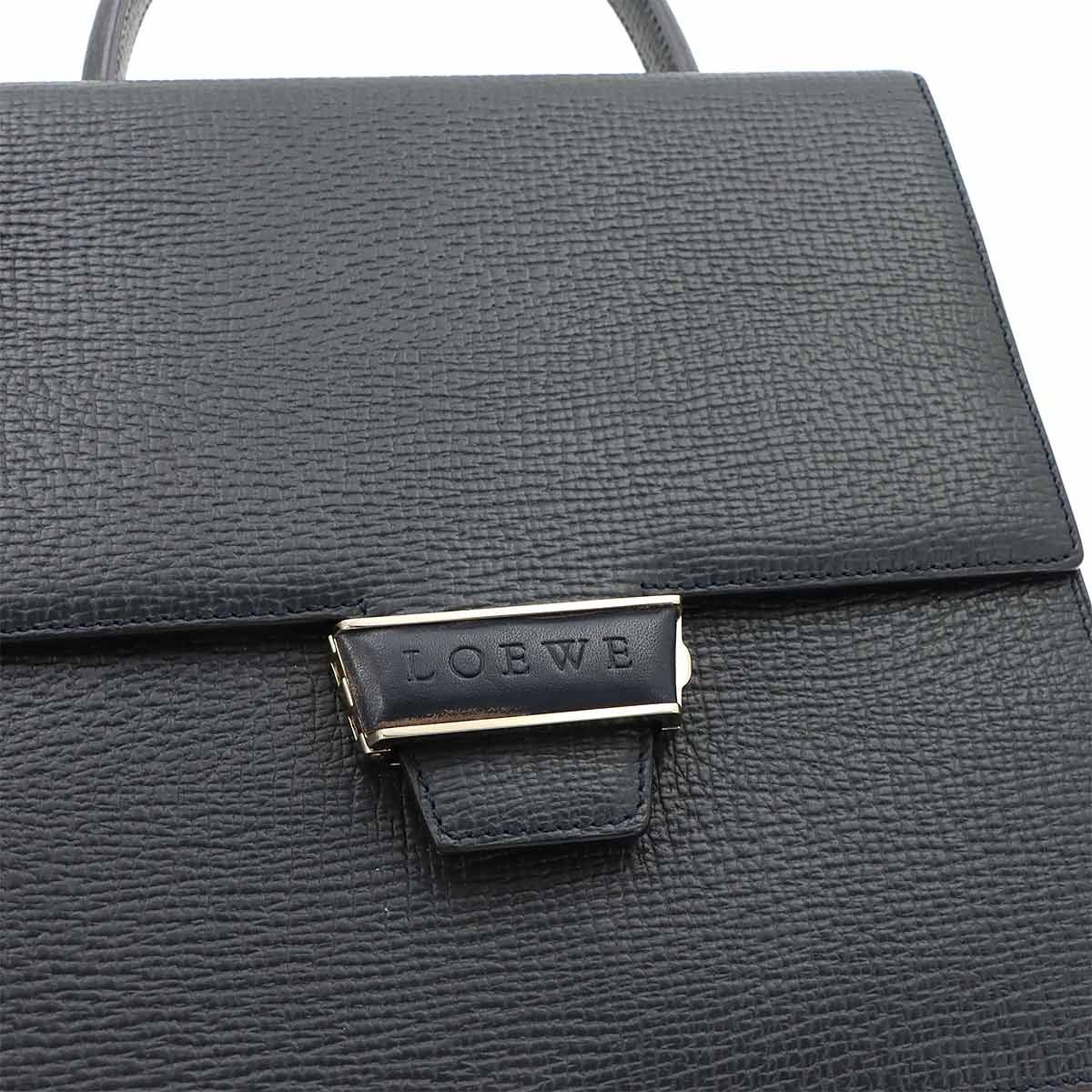 Loewe 2-Way Leather Blue Silver Vintage Shoulder Bag — view 8