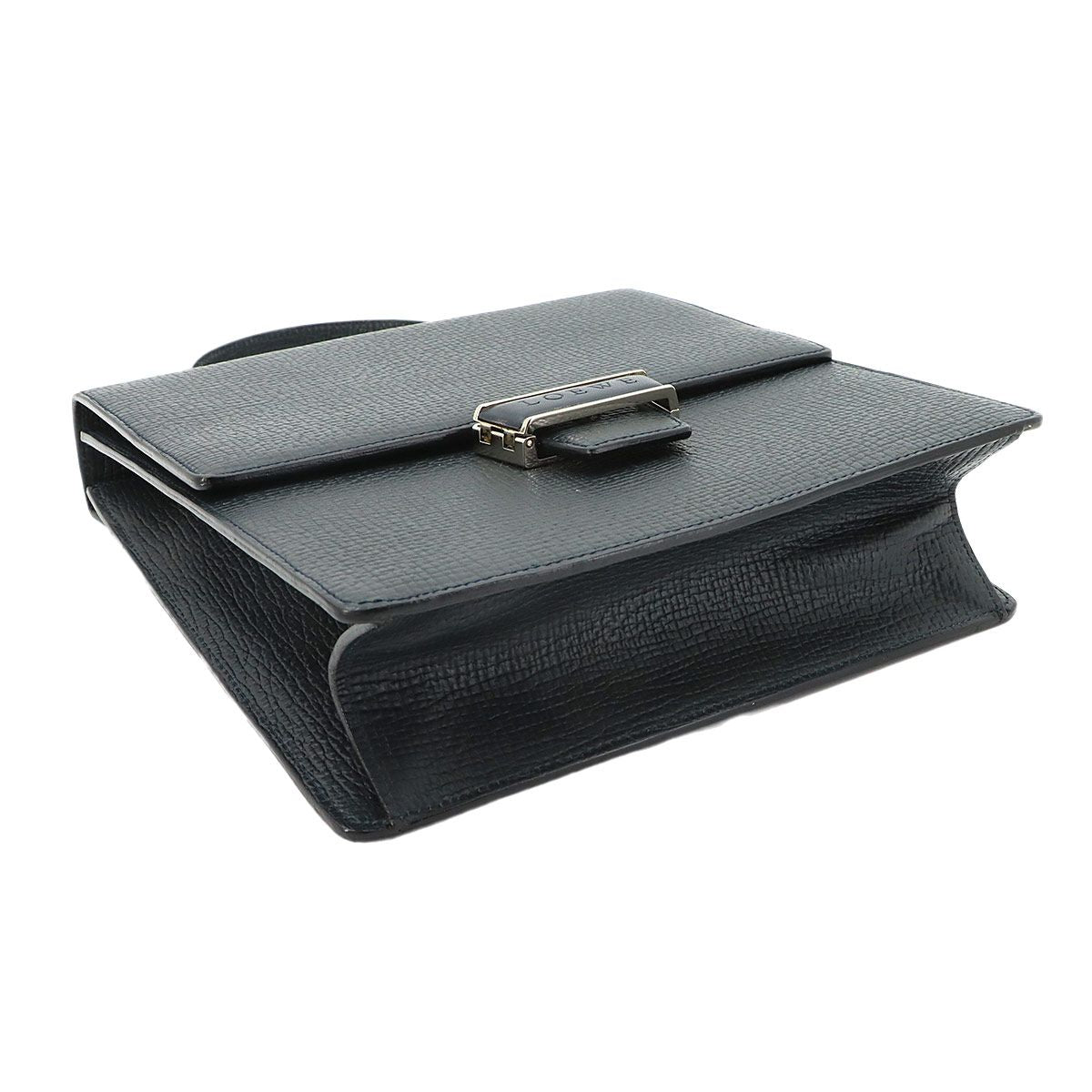 Loewe 2-Way Leather Blue Silver Vintage Shoulder Bag — view 4