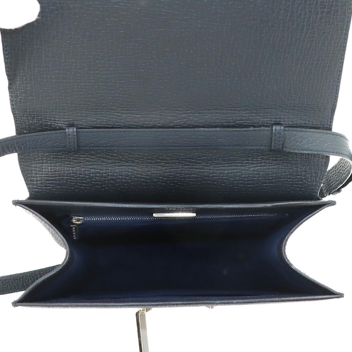 Loewe 2-Way Leather Blue Silver Vintage Shoulder Bag — view 6