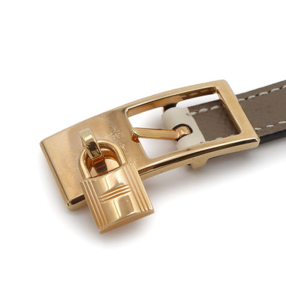 Hermes Lucky 15 Belt Reversible Epsom Etoupe Nata Gold — view 5