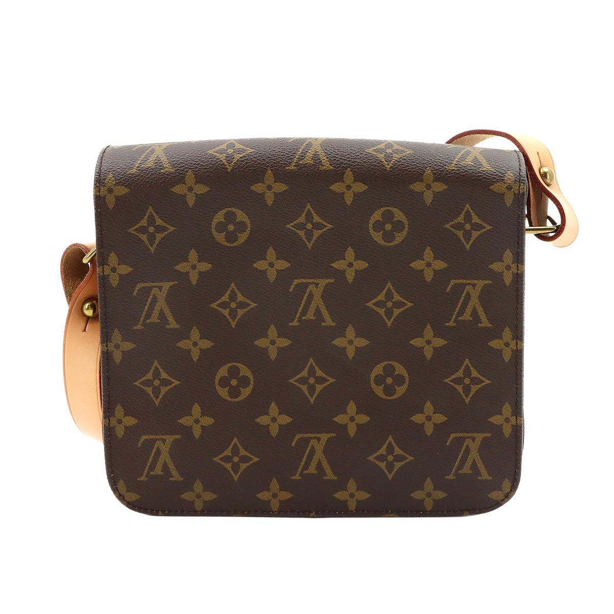 Louis Vuitton Monogram Cartouchiere MM Shoulder Bag Brown — view 3