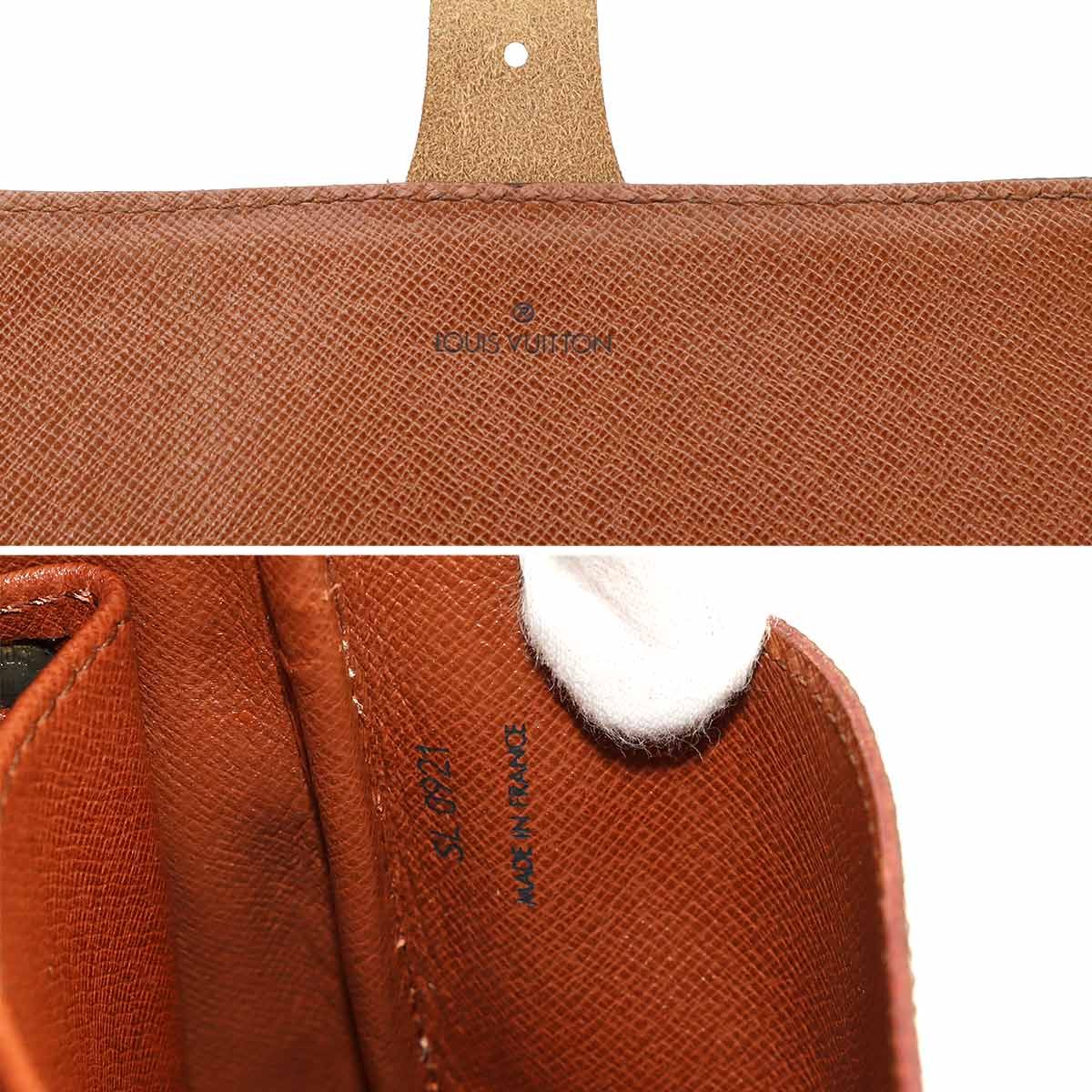 Louis Vuitton Monogram Cartouchiere MM Shoulder Bag Brown — view 8