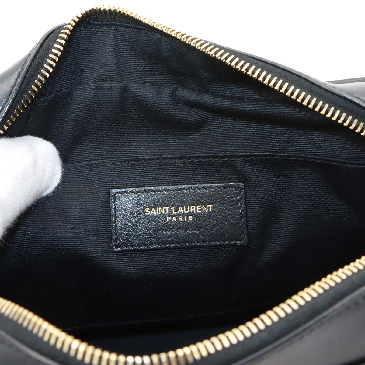 Saint Laurent Camera Bag Leather Black Gold — view 7