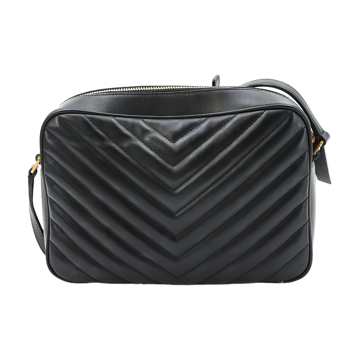 Saint Laurent Camera Bag Leather Black Gold — view 2