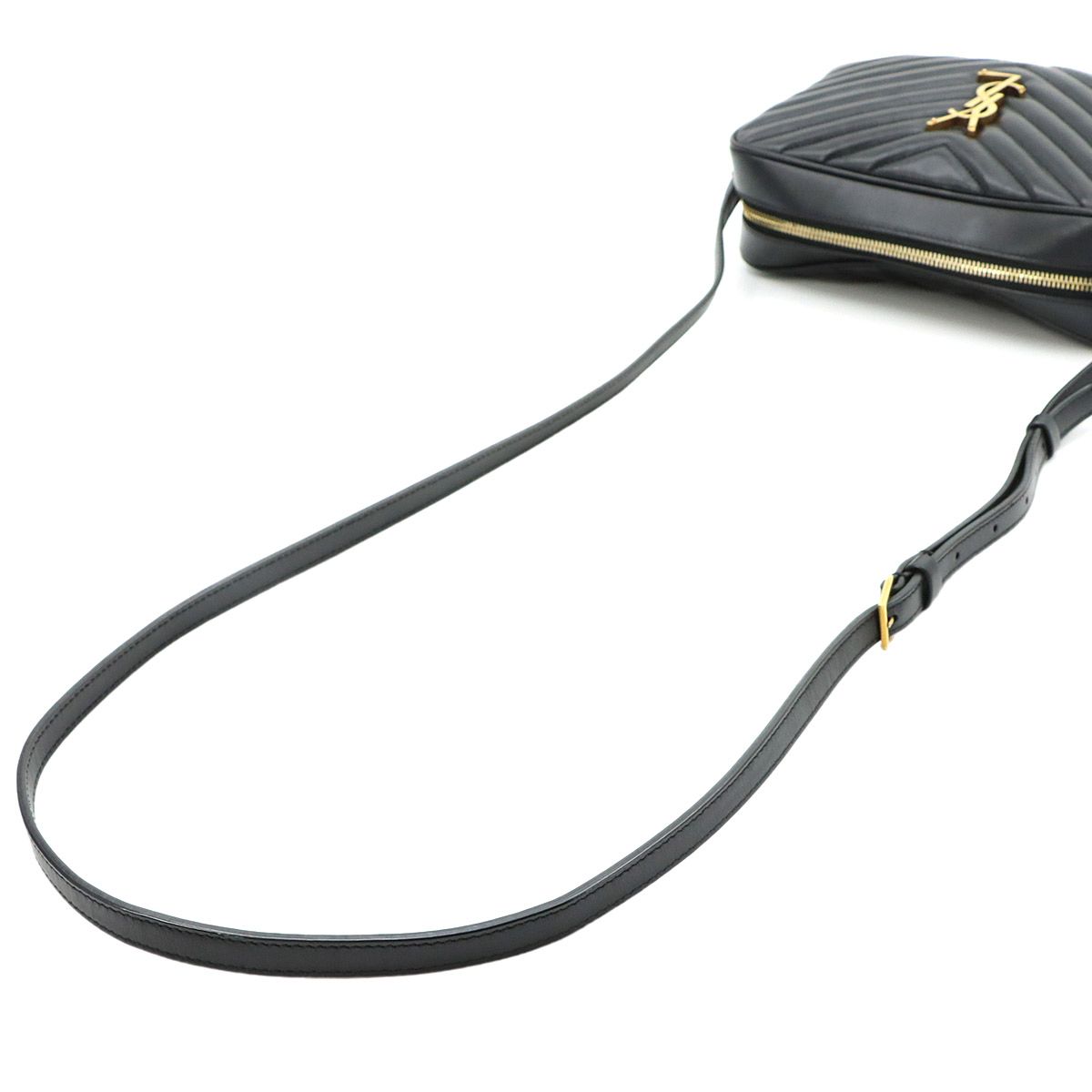 Saint Laurent Camera Bag Leather Black Gold — view 5