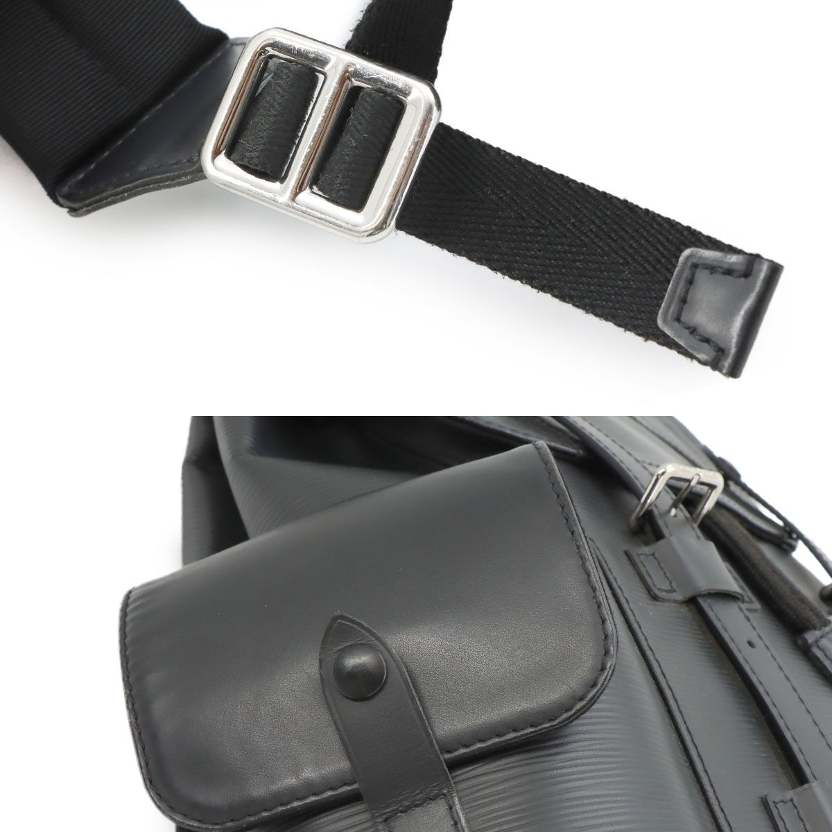 Louis Vuitton Epi Christopher PM Backpack Leather Noir — view 8