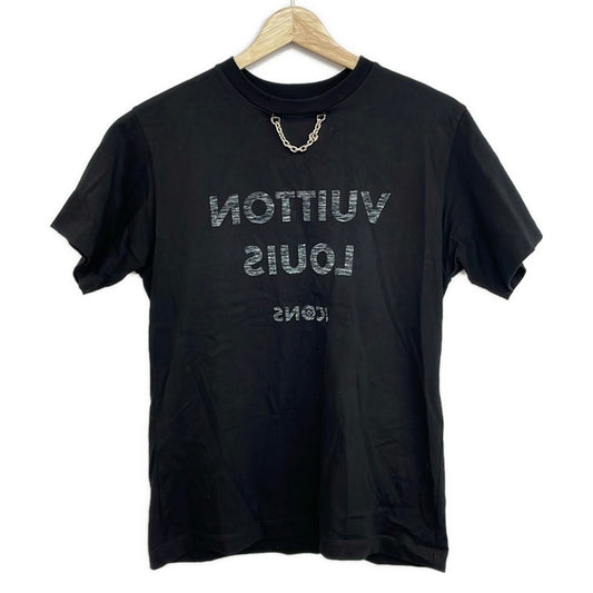 Louis Vuitton Short Sleeve T-Shirt Black Crew Neck Chain