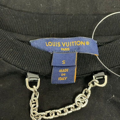 Louis Vuitton Short Sleeve T-Shirt Black Crew Neck Chain — view 3