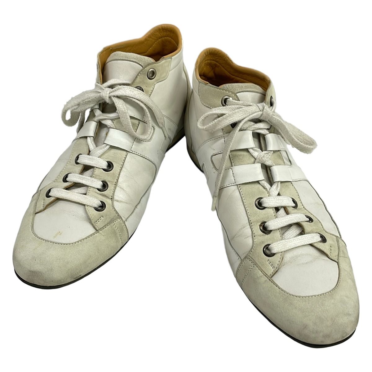 Hermes Sneakers 40.5 Quick White Light Gray Leather — view 2