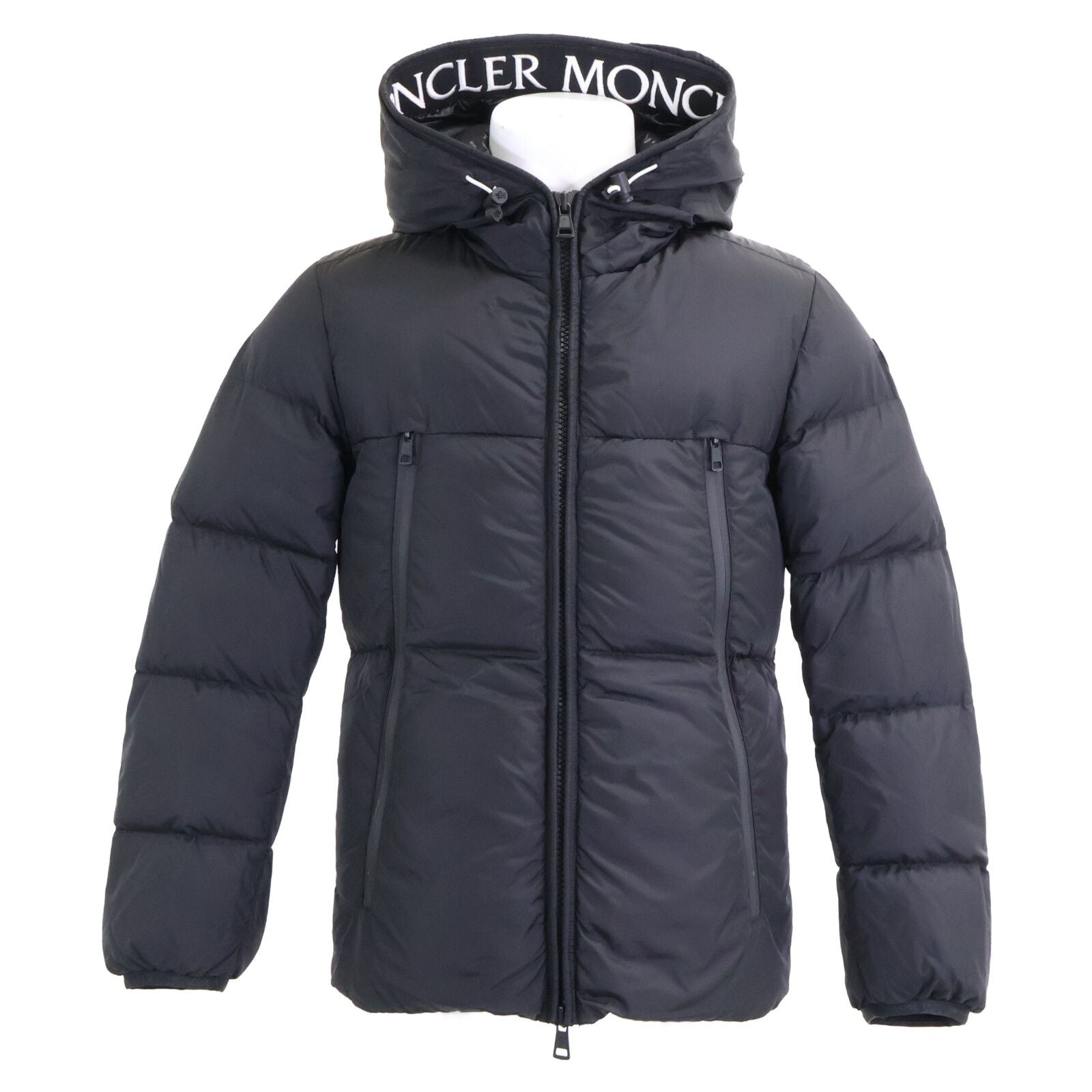 Moncler Montcla Inside Logo Embroidered Grosgrain Tape Hoodie Down